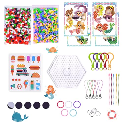Shinybox 10mm Bügelperlen Set, 1000 Stück XL Bügelperlen 12 Farben mit Steckplatte, 5 Bügelpapier, 10 Muster und Zubehör, Kreatives Perlenset Basteln Geschenk für Kinder ab 3 Jahren(Meerjungfrauen) Shinybox 10mm Bügelperlen Set, 1000 Stück XL Bügelperlen 12 Farben mit Steckplatte, 5 Bügelpapier, 10 Muster und Zubehör, Kreatives Perlenset Basteln Geschenk für Kinder ab 3 Jahren(Meerjungfrauen) von Shinybox