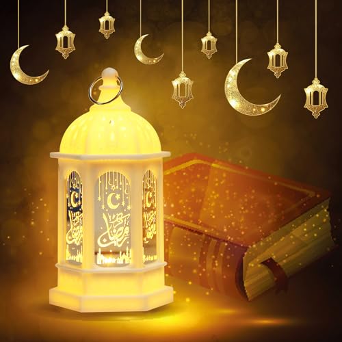 Shinybox Eid Festival Dekoratives Licht, Ramadan Lantern, Ramadan Deko Lampe, Ramadan Dekoration, Lampe Mond Stern Dekoration, Ramadan Mondlampe für Ramadan Muslimische Festival Dekorative(G) von Shinybox