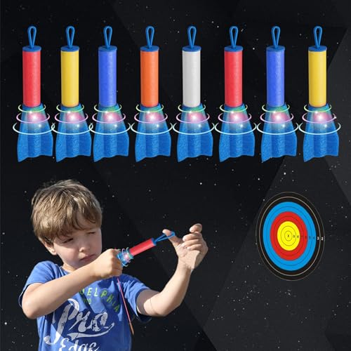 Shinybox Finger Raketen für Kinder, 8 Stück LED Schaumstoff Rakete Launcher Spielzeug, LED Leuchtspielzeug Partyartikel für Kinder, Glow in The Dark Party Mitgebsel Kindergeburtstag für Karneval Shinybox Finger Raketen für Kinder, 8 Stück LED Schaumstoff Rakete Launcher Spielzeug, LED Leuchtspielzeug Partyartikel für Kinder, Glow in The Dark Party Mitgebsel Kindergeburtstag für Karneval von Shinybox
