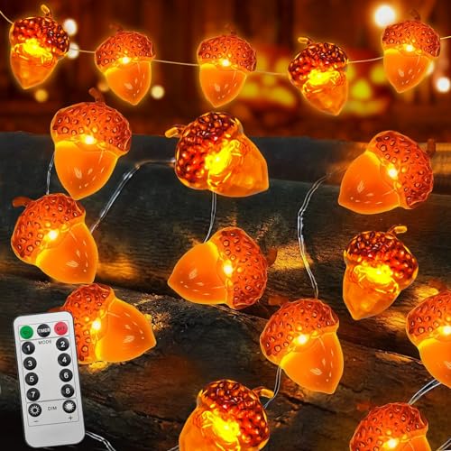 Shinybox Herbst Eichel Lichterkette, 3M 30 LEDs Eicheln Deko Lichterketten, Thanksgiving Lichterketten, Herbst Lichterkette, Herbst Eichel Dekoratives Licht für Herbst, Thanksgiving, Halloween Shinybox Herbst Eichel Lichterkette, 3M 30 LEDs Eicheln Deko Lichterketten, Thanksgiving Lichterketten, Herbst Lichterkette, Herbst Eichel Dekoratives Licht für Herbst, Thanksgiving, Halloween von Shinybox