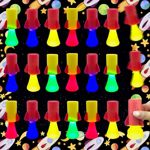 Shinybox Jumping Spielzeug, 18 Stück LED Rakete Spielzeug, Spring Launchers Spielzeug, LED Leuchtspielzeug Partyartikel für Kinder, Glow in The Dark Party Mitgebsel Kindergeburtstag Shinybox Jumping Spielzeug, 18 Stück LED Rakete Spielzeug, Spring Launchers Spielzeug, LED Leuchtspielzeug Partyartikel für Kinder, Glow in The Dark Party Mitgebsel Kindergeburtstag von Shinybox