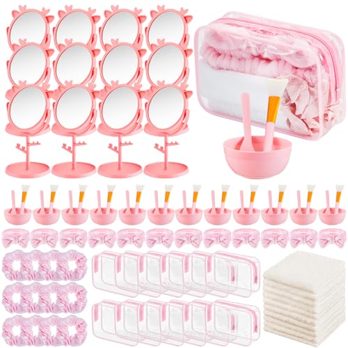96-teiliges Spa-Partyzubehör für Spa-Partys, inklusive Gesichtsmaske, Rührschüssel-Set, Spiegel, Stirnband, Haargummis, Kosmetiktaschen, Gesichtswaschtücher für Spa-Übernachtungen, Geburtstagsparty 96-teiliges Spa-Partyzubehör für Spa-Partys, inklusive Gesichtsmaske, Rührschüssel-Set, Spiegel, Stirnband, Haargummis, Kosmetiktaschen, Gesichtswaschtücher für Spa-Übernachtungen, Geburtstagsparty von Shinylin