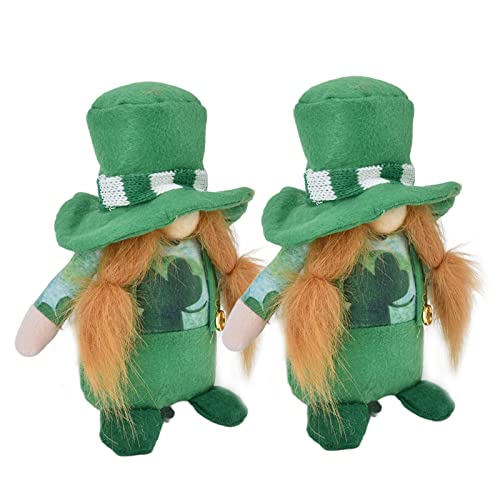 Shipenophy Gnomes Doll, 2pcs Cute St. Patrick's Day Ornament for Room for Sofa for Party(Green Leaf Festival-Puppe für Frauen) von Shipenophy