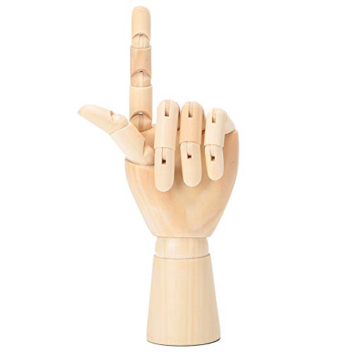 Shipenophy Handskizzenmodell aus Holz, Kindermodell für die Linke Hand, Flexible Gelenke, langlebig, 17,5 x 8 cm, professionelles Modell für Künstlermodelle für Massivholzdekoration von Shipenophy