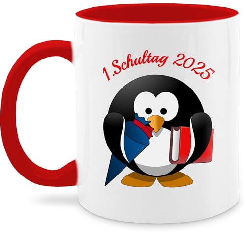 Tasse Tassen 325ml - Einschulung Geschenk Schulanfang - 1. Schultag 2025 Pinguin Schultüte Buch - 325 ml - Rot - geschenke zur einschultasse schulanfangsgeschenke 1 teetasse für jungen Tasse Tassen 325ml - Einschulung Geschenk Schulanfang - 1. Schultag 2025 Pinguin Schultüte Buch - 325 ml - Rot - geschenke zur einschultasse schulanfangsgeschenke 1 teetasse für jungen von Shirtracer