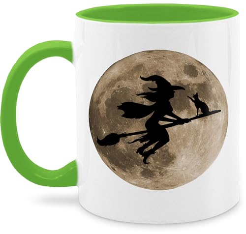 Tasse Tassen 325ml - Hexe Halloween Hexen auf Besen Vollmond Katze Witch Mond - 325 ml - Hellgrün - bild fliegende halloween-tasse haloween outfits mug grusel hellowee kaffeetasse gruselig Tasse Tassen 325ml - Hexe Halloween Hexen auf Besen Vollmond Katze Witch Mond - 325 ml - Hellgrün - bild fliegende halloween-tasse haloween outfits mug grusel hellowee kaffeetasse gruselig von Shirtracer