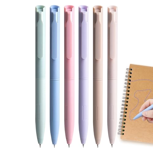 Shitafe Bunte Gelstifte - Gelschreiber für Journaling - 6 Stück 0.5mm Spitze Leichtgängig Multicolor Kugelschreiber, Schreibtischzubehör Für Notizen Kalligraphie Skizzen Shitafe Bunte Gelstifte - Gelschreiber für Journaling - 6 Stück 0.5mm Spitze Leichtgängig Multicolor Kugelschreiber, Schreibtischzubehör Für Notizen Kalligraphie Skizzen von Shitafe