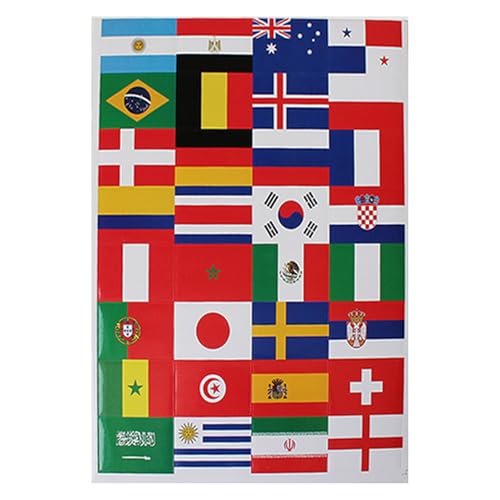 Shitafe Länderflaggen-Aufkleber,Nationalflaggen-Aufkleber - Gepäckaufkleber Länderaufkleber | Weltaufkleber, Skateboard-Aufkleber, Fußball-Team-Aufkleber, Wanddekoration, Nationalflaggen-Aufkleber, von Shitafe