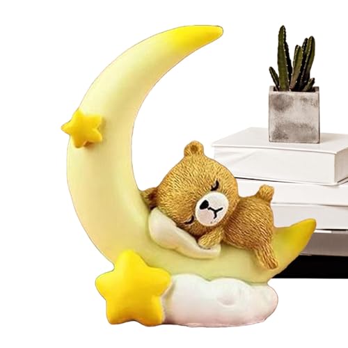 Shitafe Mondbärenkuchentopper, Bär und Mondkuchendekorationen - Harzfigur Wohnkultur | Dekorative Tabletop Ornament, Kuchendekoration Mondbärskulptur für Heimtisch Shitafe Mondbärenkuchentopper, Bär und Mondkuchendekorationen - Harzfigur Wohnkultur | Dekorative Tabletop Ornament, Kuchendekoration Mondbärskulptur für Heimtisch von Shitafe