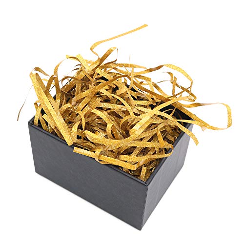 Shiwaki 50g Glitter Raffia Papierschnitzel Geschreddertes Seidenpapier Füllmaterial, Geschredderte Crinkle Konfetti für DIY Geschenkverpackung & Korbfüllung - Bright Gold Shiwaki 50g Glitter Raffia Papierschnitzel Geschreddertes Seidenpapier Füllmaterial, Geschredderte Crinkle Konfetti für DIY Geschenkverpackung & Korbfüllung - Bright Gold von Shiwaki