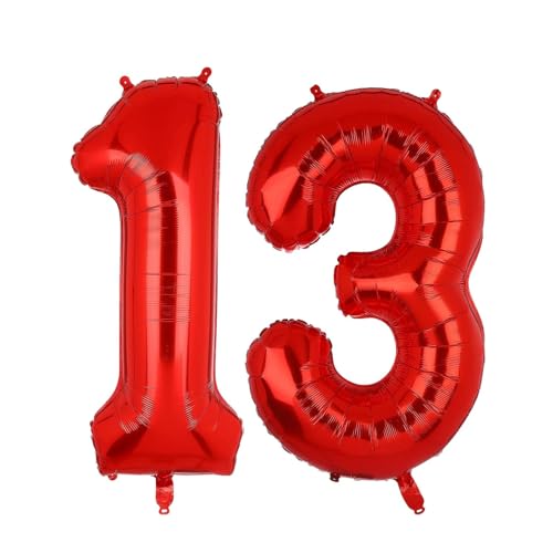 Geburtstag zahlen Luftballon 13 jahre-Rot XXL Jumbo Folienballon 40 Zoll – 101 cm Luftballons 13 Geburtstag Junge Mädchen Babyparty Geburtstagsdeko Jubiläumsparty Dekoration Geburtstag zahlen Luftballon 13 jahre-Rot XXL Jumbo Folienballon 40 Zoll – 101 cm Luftballons 13 Geburtstag Junge Mädchen Babyparty Geburtstagsdeko Jubiläumsparty Dekoration von Shixpiov
