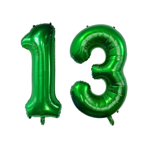 Geburtstag zahlen Luftballon 13 jahre-dunkelgrün XXL Jumbo Folienballon 40 Zoll – 101 cm Luftballons 13 Geburtstag Junge Mädchen Babyparty Geburtstagsdeko Jubiläumsparty Dekoration Geburtstag zahlen Luftballon 13 jahre-dunkelgrün XXL Jumbo Folienballon 40 Zoll – 101 cm Luftballons 13 Geburtstag Junge Mädchen Babyparty Geburtstagsdeko Jubiläumsparty Dekoration von Shixpiov