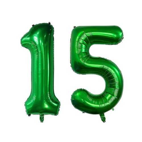 Geburtstag zahlen Luftballon 15 jahre-dunkelgrün XXL Jumbo Folienballon 40 Zoll – 101 cm Luftballons 15 Geburtstag Junge Mädchen Babyparty Geburtstagsdeko Jubiläumsparty Dekoration Geburtstag zahlen Luftballon 15 jahre-dunkelgrün XXL Jumbo Folienballon 40 Zoll – 101 cm Luftballons 15 Geburtstag Junge Mädchen Babyparty Geburtstagsdeko Jubiläumsparty Dekoration von Shixpiov