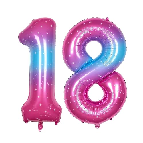 Geburtstag zahlen Luftballon 18 jahre-Pink Blau XXL Jumbo Folienballon 40 Zoll – 101 cm Luftballons 18 Geburtstag Junge Mädchen Babyparty Geburtstagsdeko Jubiläumsparty Dekoration Geburtstag zahlen Luftballon 18 jahre-Pink Blau XXL Jumbo Folienballon 40 Zoll – 101 cm Luftballons 18 Geburtstag Junge Mädchen Babyparty Geburtstagsdeko Jubiläumsparty Dekoration von Shixpiov