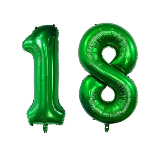 Geburtstag zahlen Luftballon 18 jahre-dunkelgrün XXL Jumbo Folienballon 40 Zoll – 101 cm Luftballons 18 Geburtstag Junge Mädchen Babyparty Geburtstagsdeko Jubiläumsparty Dekoration Geburtstag zahlen Luftballon 18 jahre-dunkelgrün XXL Jumbo Folienballon 40 Zoll – 101 cm Luftballons 18 Geburtstag Junge Mädchen Babyparty Geburtstagsdeko Jubiläumsparty Dekoration von Shixpiov