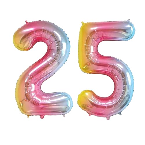 Geburtstag zahlen Luftballon 25 jahre-Farbverlauf XXL Jumbo Folienballon 40 Zoll – 101 cm Luftballons 25 Geburtstag Junge Mädchen Babyparty Geburtstagsdeko Jubiläumsparty Dekoration Geburtstag zahlen Luftballon 25 jahre-Farbverlauf XXL Jumbo Folienballon 40 Zoll – 101 cm Luftballons 25 Geburtstag Junge Mädchen Babyparty Geburtstagsdeko Jubiläumsparty Dekoration von Shixpiov