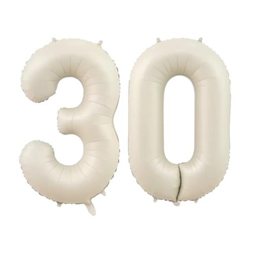 Geburtstag zahlen Luftballon 30 jahre-Cremeweiß XXL Jumbo Folienballon 40 Zoll – 101 cm Luftballons 30 Geburtstag Junge Mädchen Babyparty Geburtstagsdeko Jubiläumsparty Dekoration Geburtstag zahlen Luftballon 30 jahre-Cremeweiß XXL Jumbo Folienballon 40 Zoll – 101 cm Luftballons 30 Geburtstag Junge Mädchen Babyparty Geburtstagsdeko Jubiläumsparty Dekoration von Shixpiov