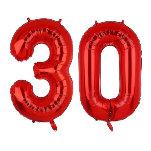 Geburtstag zahlen Luftballon 30 jahre-Rot XXL Jumbo Folienballon 40 Zoll – 101 cm Luftballons 30 Geburtstag Junge Mädchen Babyparty Geburtstagsdeko Jubiläumsparty Dekoration Geburtstag zahlen Luftballon 30 jahre-Rot XXL Jumbo Folienballon 40 Zoll – 101 cm Luftballons 30 Geburtstag Junge Mädchen Babyparty Geburtstagsdeko Jubiläumsparty Dekoration von Shixpiov