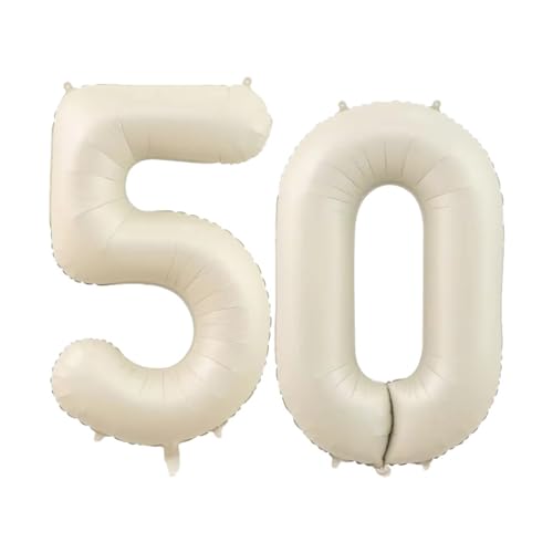 Geburtstag zahlen Luftballon 50 jahre-Cremeweiß XXL Jumbo Folienballon 40 Zoll – 101 cm Luftballons 50 Geburtstag Junge Mädchen Babyparty Geburtstagsdeko Jubiläumsparty Dekoration Geburtstag zahlen Luftballon 50 jahre-Cremeweiß XXL Jumbo Folienballon 40 Zoll – 101 cm Luftballons 50 Geburtstag Junge Mädchen Babyparty Geburtstagsdeko Jubiläumsparty Dekoration von Shixpiov