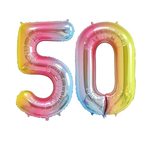 Geburtstag zahlen Luftballon 50 jahre-Farbverlauf XXL Jumbo Folienballon 40 Zoll – 101 cm Luftballons 50 Geburtstag Junge Mädchen Babyparty Geburtstagsdeko Jubiläumsparty Dekoration Geburtstag zahlen Luftballon 50 jahre-Farbverlauf XXL Jumbo Folienballon 40 Zoll – 101 cm Luftballons 50 Geburtstag Junge Mädchen Babyparty Geburtstagsdeko Jubiläumsparty Dekoration von Shixpiov