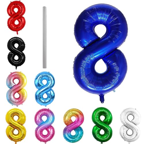 Geburtstag zahlen Luftballon 8 jahre-Blau XXL Jumbo Folienballon 40 Zoll – 101 cm Luftballons 8 Geburtstag Junge Mädchen Babyparty Geburtstagsdeko Jubiläumsparty Dekoration Geburtstag zahlen Luftballon 8 jahre-Blau XXL Jumbo Folienballon 40 Zoll – 101 cm Luftballons 8 Geburtstag Junge Mädchen Babyparty Geburtstagsdeko Jubiläumsparty Dekoration von Shixpiov