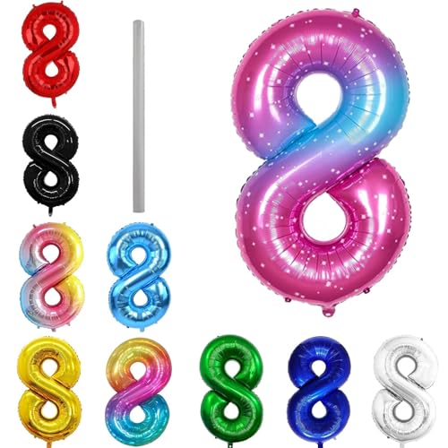 Geburtstag zahlen Luftballon 8 jahre-Pink Blau XXL Jumbo Folienballon 40 Zoll – 101 cm Luftballons 8 Geburtstag Junge Mädchen Babyparty Geburtstagsdeko Jubiläumsparty Dekoration Geburtstag zahlen Luftballon 8 jahre-Pink Blau XXL Jumbo Folienballon 40 Zoll – 101 cm Luftballons 8 Geburtstag Junge Mädchen Babyparty Geburtstagsdeko Jubiläumsparty Dekoration von Shixpiov