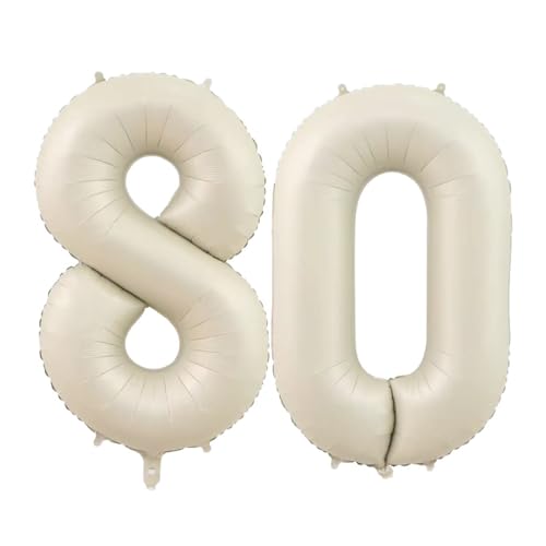Geburtstag zahlen Luftballon 80 jahre-Cremeweiß XXL Jumbo Folienballon 40 Zoll – 101 cm Luftballons 80 Geburtstag Junge Mädchen Babyparty Geburtstagsdeko Jubiläumsparty Dekoration Geburtstag zahlen Luftballon 80 jahre-Cremeweiß XXL Jumbo Folienballon 40 Zoll – 101 cm Luftballons 80 Geburtstag Junge Mädchen Babyparty Geburtstagsdeko Jubiläumsparty Dekoration von Shixpiov