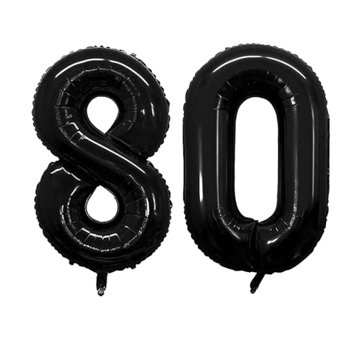 Geburtstag zahlen Luftballon 80 jahre-Schwarz XXL Jumbo Folienballon 40 Zoll – 101 cm Luftballons 80 Geburtstag Junge Mädchen Babyparty Geburtstagsdeko Jubiläumsparty Dekoration Geburtstag zahlen Luftballon 80 jahre-Schwarz XXL Jumbo Folienballon 40 Zoll – 101 cm Luftballons 80 Geburtstag Junge Mädchen Babyparty Geburtstagsdeko Jubiläumsparty Dekoration von Shixpiov