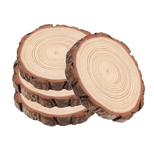 4 Stück Holzscheiben, Holz Log Scheiben, Unvollendete Holzkreise, Baumscheiben, Durchmesser 18-20 cm, Dicke ca. 15 mm, Ungebohrte Baumscheibe, für Dekorationen, Jahrestage, Hochzeiten, Kunsthandwerk 4 Stück Holzscheiben, Holz Log Scheiben, Unvollendete Holzkreise, Baumscheiben, Durchmesser 18-20 cm, Dicke ca. 15 mm, Ungebohrte Baumscheibe, für Dekorationen, Jahrestage, Hochzeiten, Kunsthandwerk von Shnmin