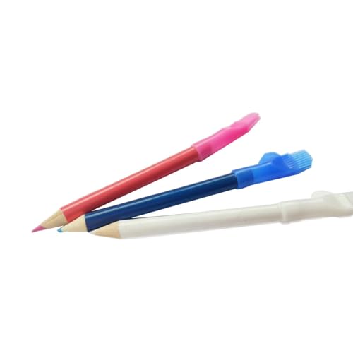 3 x Stoffmarkierungsstifte mit Pinsel, Nähkreide, Stift, Stoffstifte, Nähen, Markieren und Nachzeichnen von Shntig
