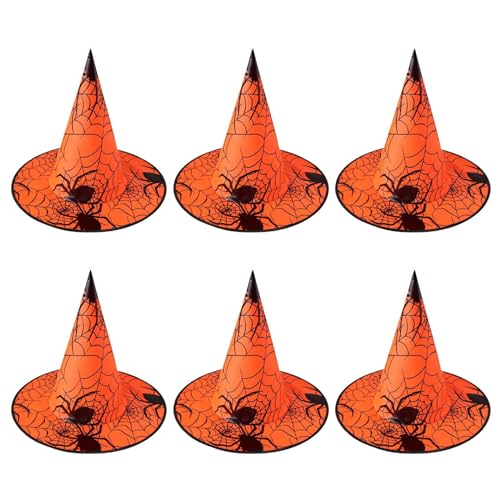 6 Stück schöne große Hexenhut Halloween-Dekorationen Hexenhut Halloween für Kinderpartys Dekorationen Zubehör 6 Stück schöne große Hexenhut Halloween-Dekorationen Hexenhut Halloween für Kinderpartys Dekorationen Zubehör von Shntig