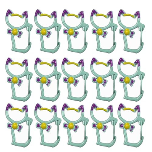 Karabinerverschlüsse in Katzenform, Metall-Federclip, Metall-Karabinerverschlüsse, Schlüsselanhänger, Zubehör für Schlüsselanhänger, 15 Stück von Shntig