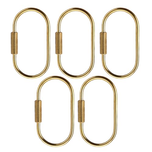 Packung mit 5 modischen handgefertigten Schlüsselanhängerhaken, Kupfergliederkette, Schlüsselanhänger-Verschluss, geeignet für die Herstellung von Schmuck und Schlüsselanhängern mit sicherer Packung mit 5 modischen handgefertigten Schlüsselanhängerhaken, Kupfergliederkette, Schlüsselanhänger-Verschluss, geeignet für die Herstellung von Schmuck und Schlüsselanhängern mit sicherer von Shntig