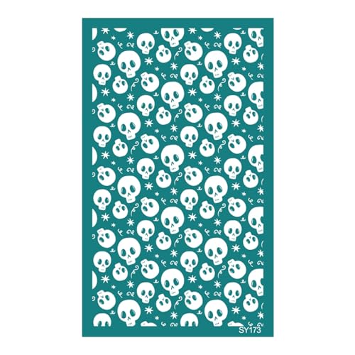 Seidensiebdruck-Schablonen mit Halloween-Thema, selbstklebende Siebdruckschablonen für Ton, Ohrringe, Schmuckherstellung Seidensiebdruck-Schablonen mit Halloween-Thema, selbstklebende Siebdruckschablonen für Ton, Ohrringe, Schmuckherstellung von Shntig
