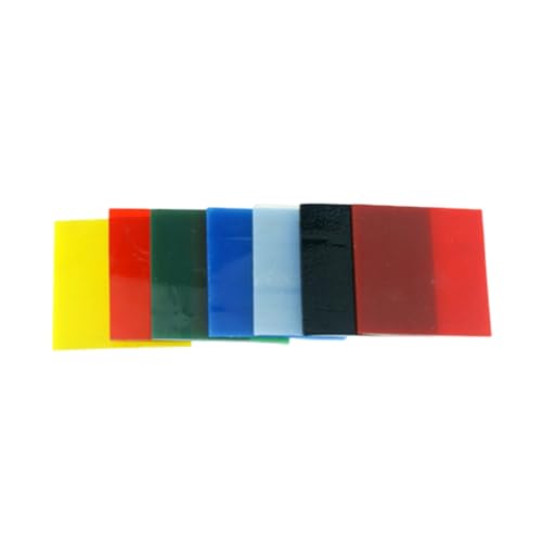 Set mit 7 vielseitigen Schmelzglasquadrate für Schmuckherstellung und heiße Glaskunst mit 7 hellen Farben von Shntig