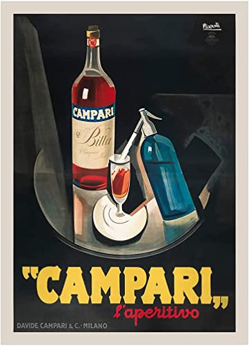 ShopArt - Poster Nizzoli Campari - Druck cu Fotopapier Hochauflösendes Fotopapier (A2 (42 x 59,4 cm)) von ShopArt Fine Art Prints
