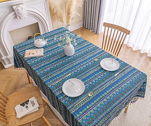 ShopINess wasserdichte Tischdecke Ethnischer Stil Tischdecke Home Decor Tischtuch (Style 2, 90x90 cm) von ShopINess