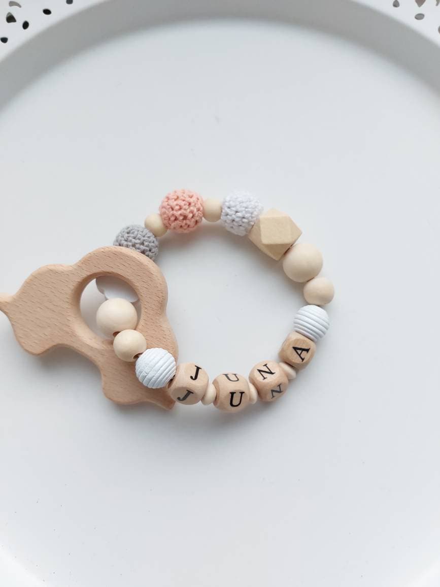 Holzgreifling Natur Greifling Beisring Mit Namen Häkelperlen Junge Baby Geschenk Personalisiert Geburt Taufe Babyparty Babykette Holz Auto Holzgreifling Natur Greifling Beisring Mit Namen Häkelperlen Junge Baby Geschenk Personalisiert Geburt Taufe Babyparty Babykette Holz Auto von ShopPrincessDreams