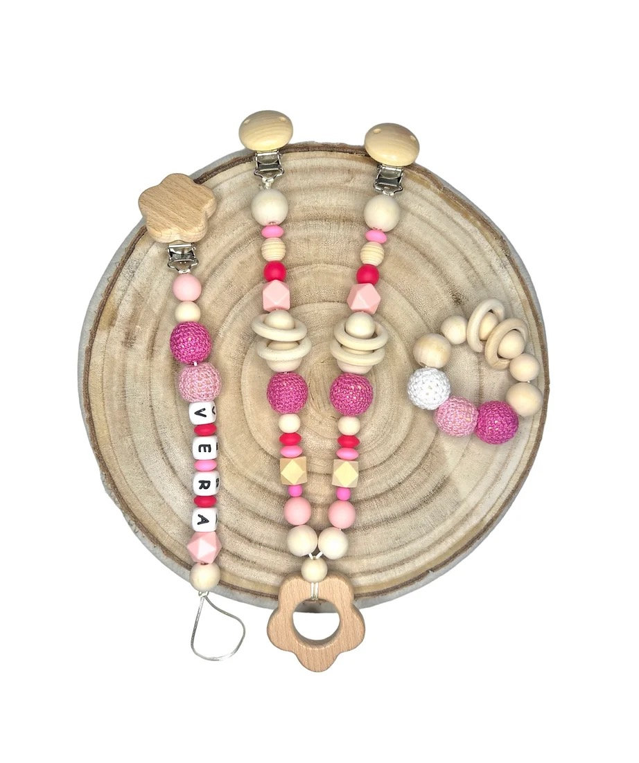 Geschenk Set Kinderwagenkette, Schnullerkette, Greifkette Personalisiert, Kinderwagenkette Personalisieren, Schnullerkette Personalisieren Geschenk Set Kinderwagenkette, Schnullerkette, Greifkette Personalisiert, Kinderwagenkette Personalisieren, Schnullerkette Personalisieren von ShopbyhandmadeShop