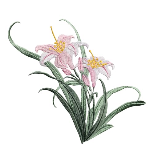 Pink Orchid Patch Iron Sew on Applique Repair Patches DIY Accessories for Clothing, Jackets, Jeans, Backpacks and Hats (Pink Orchide) von Shopdp