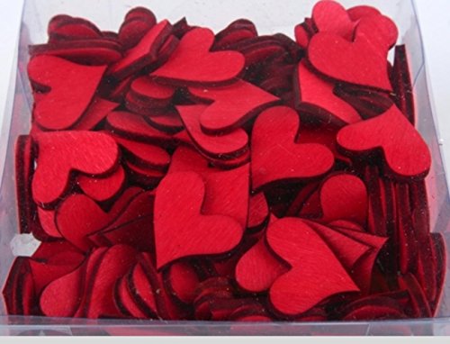 Rote Herzen aus Holz - kleine Herzen. 2,5cm x 2cm. 144 Stück von Shophaus24