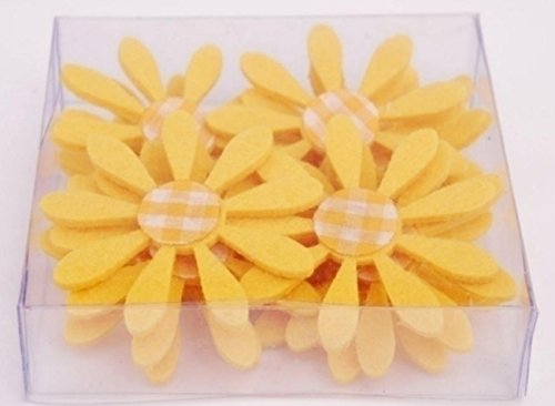 Shophaus24 Gelbe Streudeko Blumen Filz. D 5 cm. 96 Stück Shophaus24 Gelbe Streudeko Blumen Filz. D 5 cm. 96 Stück von Shophaus24