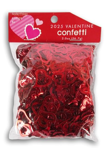 Velntine's Day Herz-Konfetti, schimmernde rote Ausschnitte, 57 ml Beutel von Show-Offs