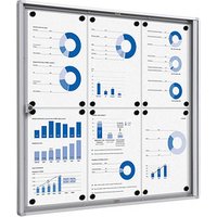 Showdown® Displays Schaukasten Economy XS silber 6x DIN A4 von Showdown® Displays