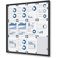 Showdown® Displays Schaukasten Economy schwarz 12x DIN A4 von Showdown® Displays