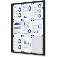 Showdown® Displays Schaukasten Economy schwarz 9x DIN A4 von Showdown® Displays