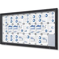 Showdown® Displays Schaukasten Premium grau 27x DIN A4 von Showdown® Displays