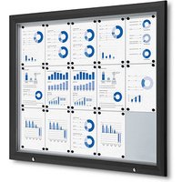 Showdown® Displays Schaukasten Premium schwarz 15x DIN A4 von Showdown® Displays