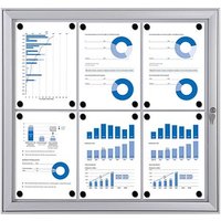 Showdown® Displays Schaukasten S alu 6x DIN A4 von Showdown® Displays