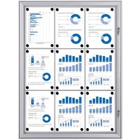 Showdown® Displays Schaukasten S alu 9x DIN A4 von Showdown® Displays